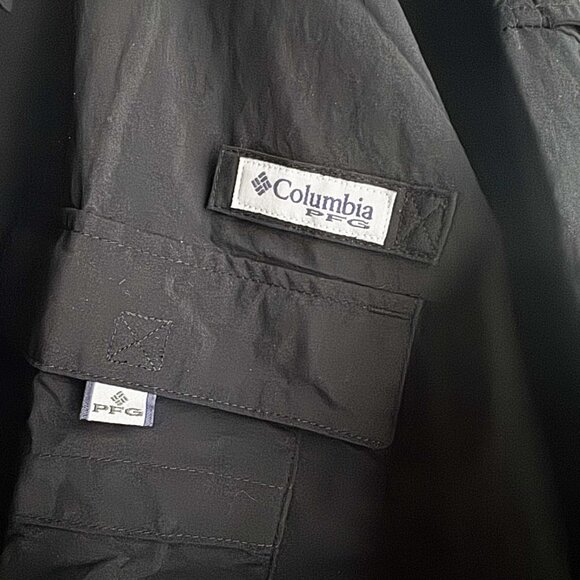 Columbia PFG Performance Fishing Gear Black Nylon Men's Shirt 4XL - Picture 5 of 8